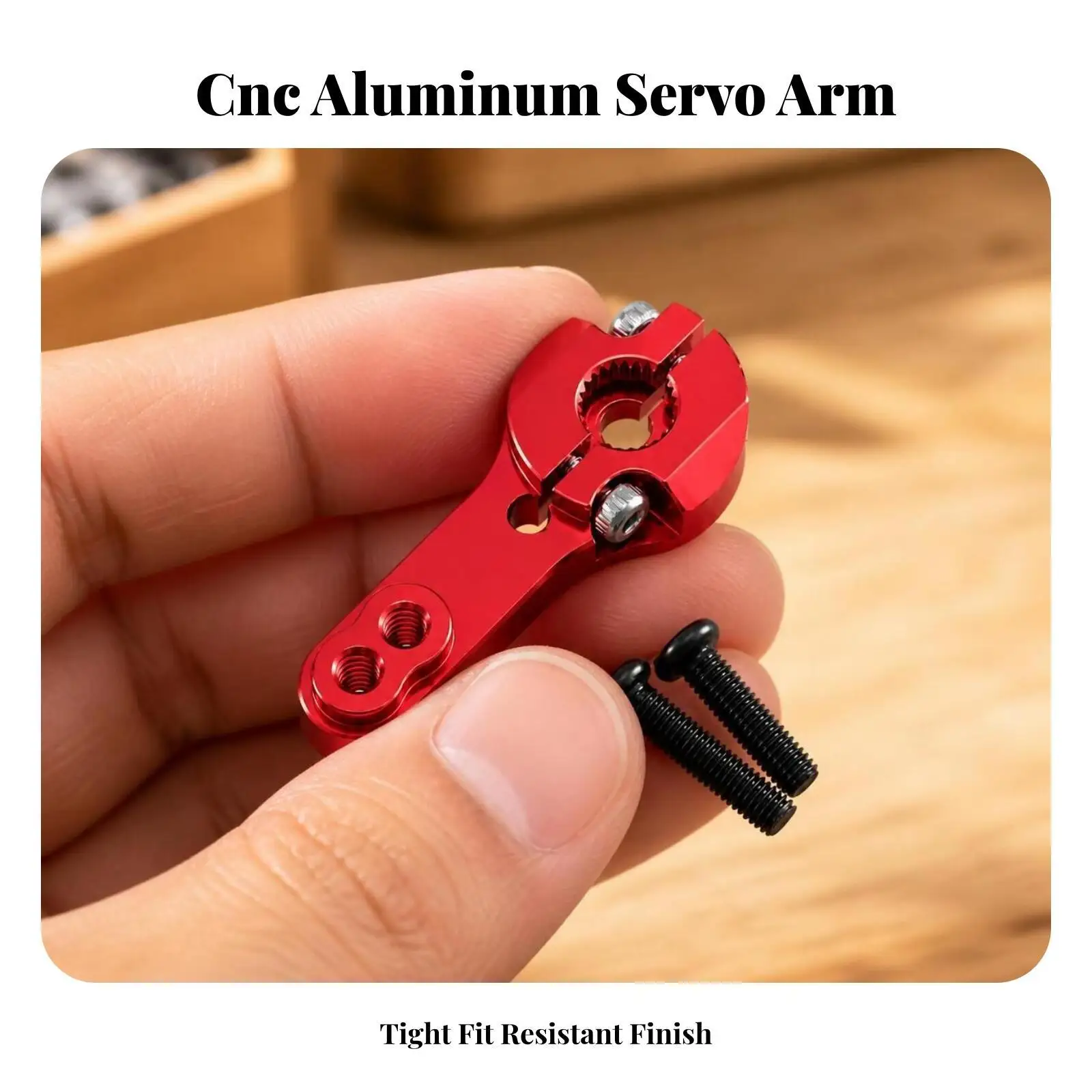 25T Aluminum Servo Arm for RC Car Steering Linkage with Locking Screw Split Clamp Design