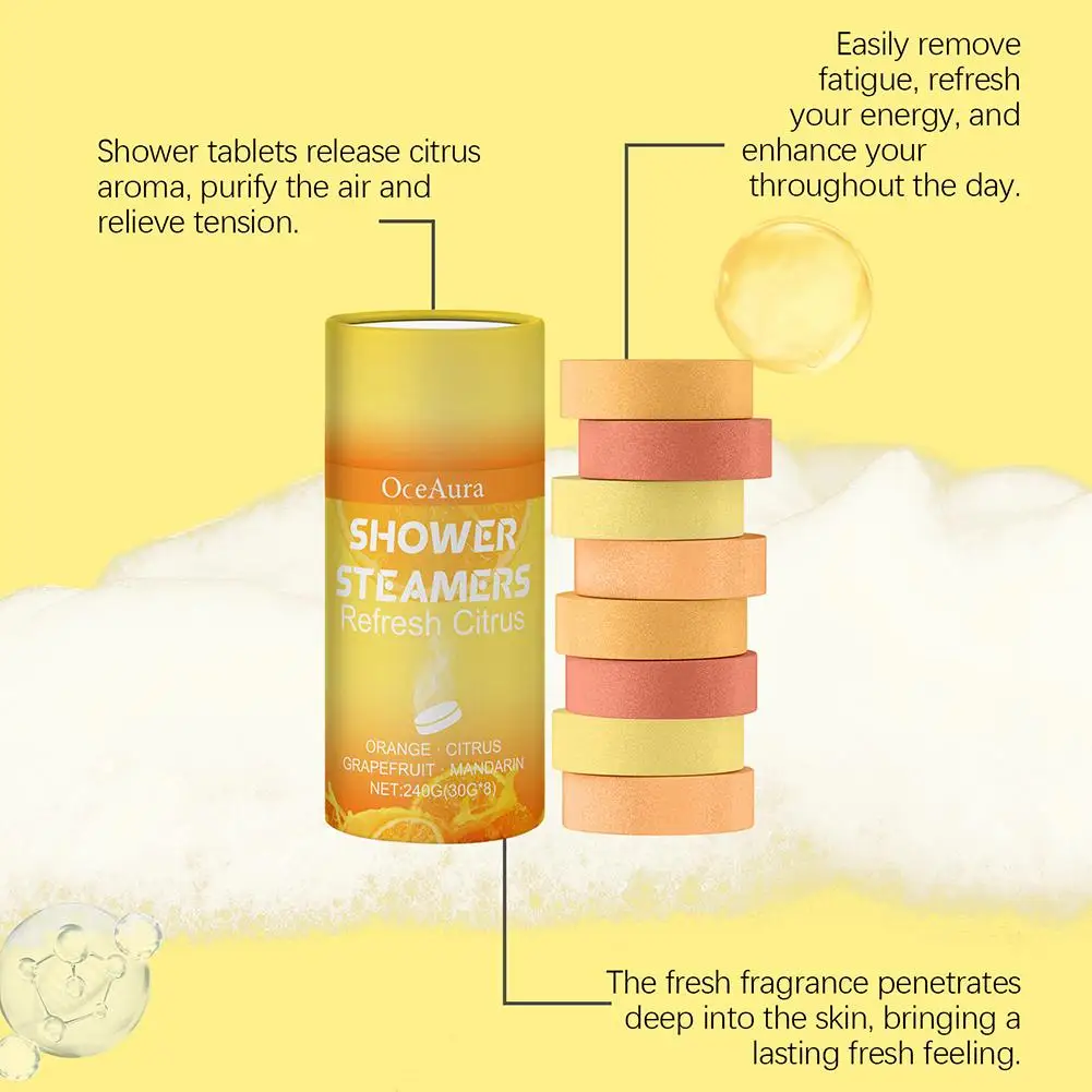 الحمضيات دش البواخر الروائح المنزل سبا الاسترخاء الجسم الاسترخاء العقلية حمام المنتجات دش البواخر أقراص #4