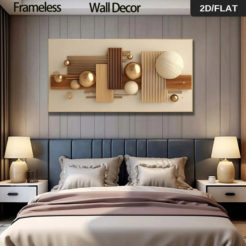 (1PC Unframe)Modern Abstract Neutral Canvas -  Wall Art Suitable for Living Room Bedroom Office - Winter Spring Decor New Home G