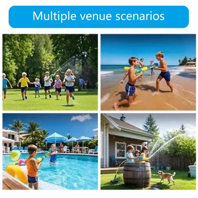 로맨스 불꽃놀이 효과 물총 장난감 야외 물 분사 게임 물총, 성인용 풀아웃 디자인