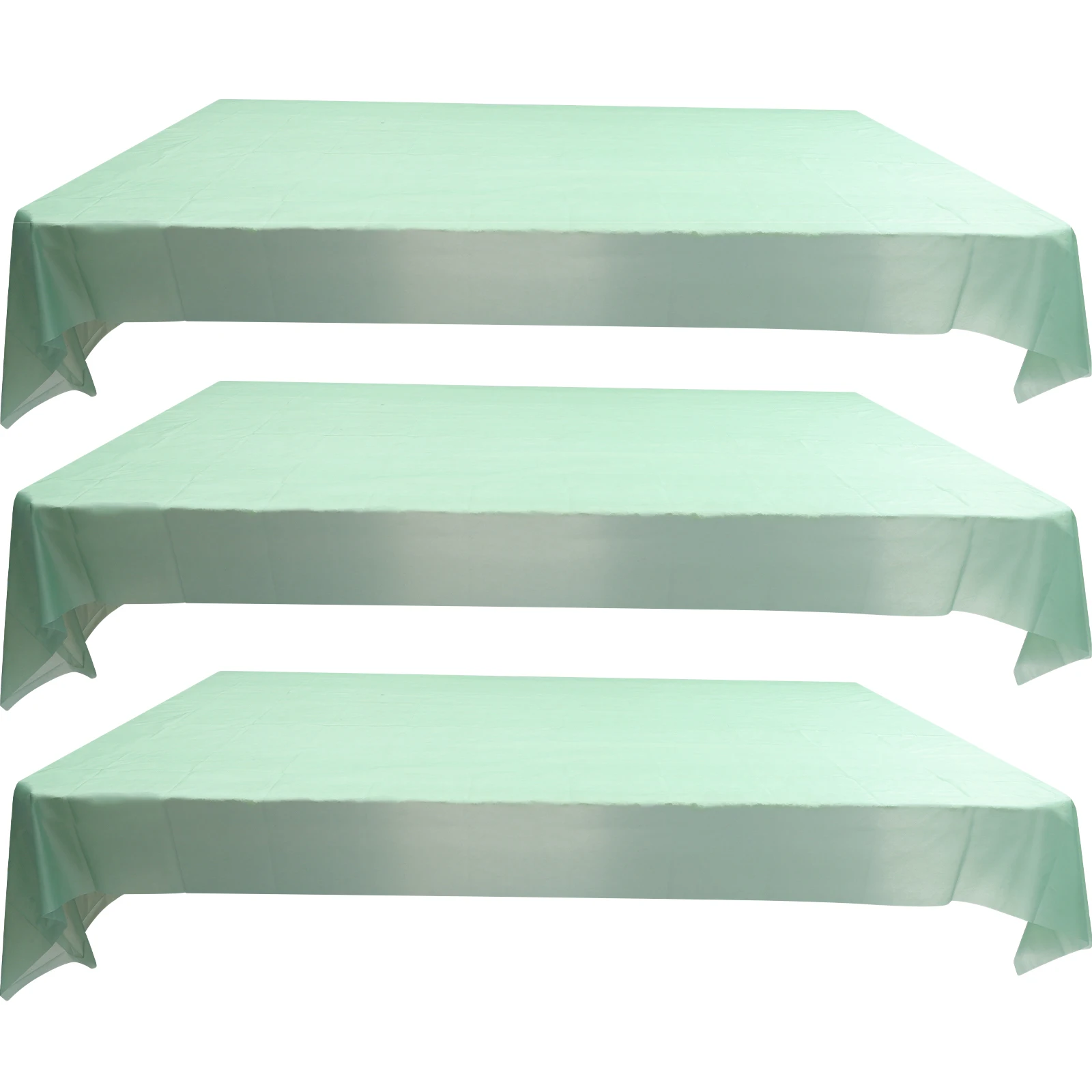 

3 Pcs Tablecloth Sage Green Solid Color Birthday Party Supplies Decorative Dessert Table Cover Round Dining Picnic Rectangular