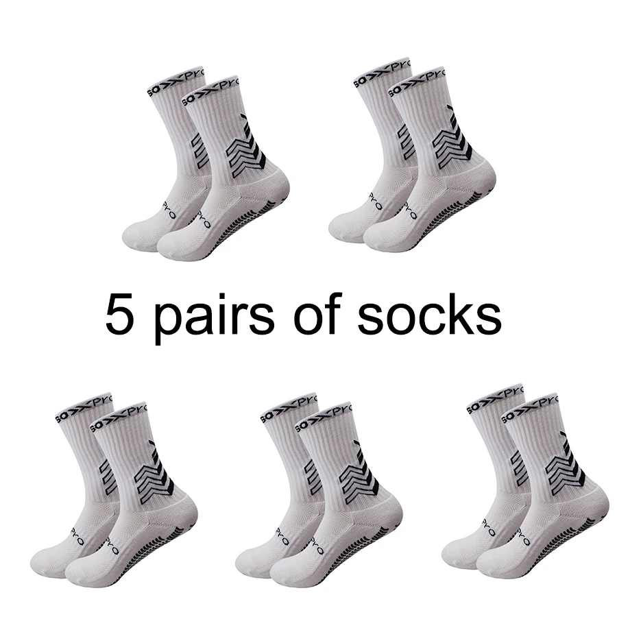 3/5 pairs of football socks, thickened towel bottom, adhesive anti slip sports cycling socks, basketball socks,