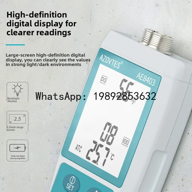 

ZF AE8403 Portable Dissolved Oxygen Tester Dissolved Oxygen Aquaculture Oxygen Tester Water Quality Tester