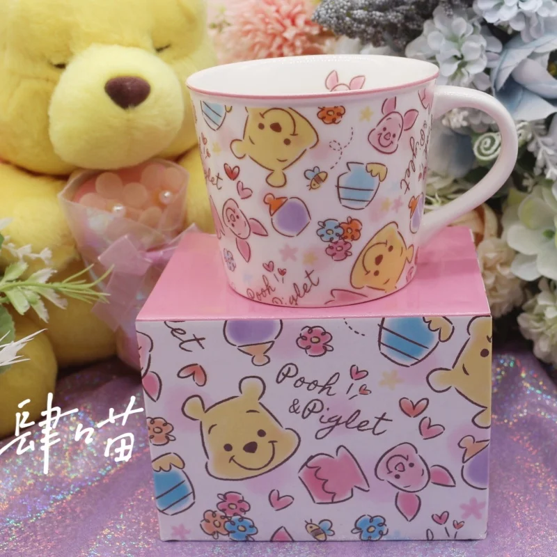 Hot Sale New 250ml Cartoon Winnie The Pooh Cup Cute Ceramic Cup Juice Milk Cup Water Cup Holiday Originality For Lovers  Gifts