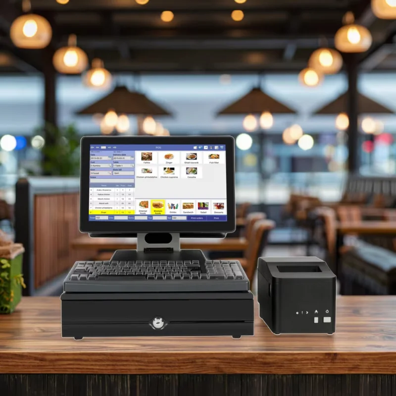 custom.All-in-One/Android Cash Register POS Cash Drawer Barcode Scanner Store/Supermarket Cashier
