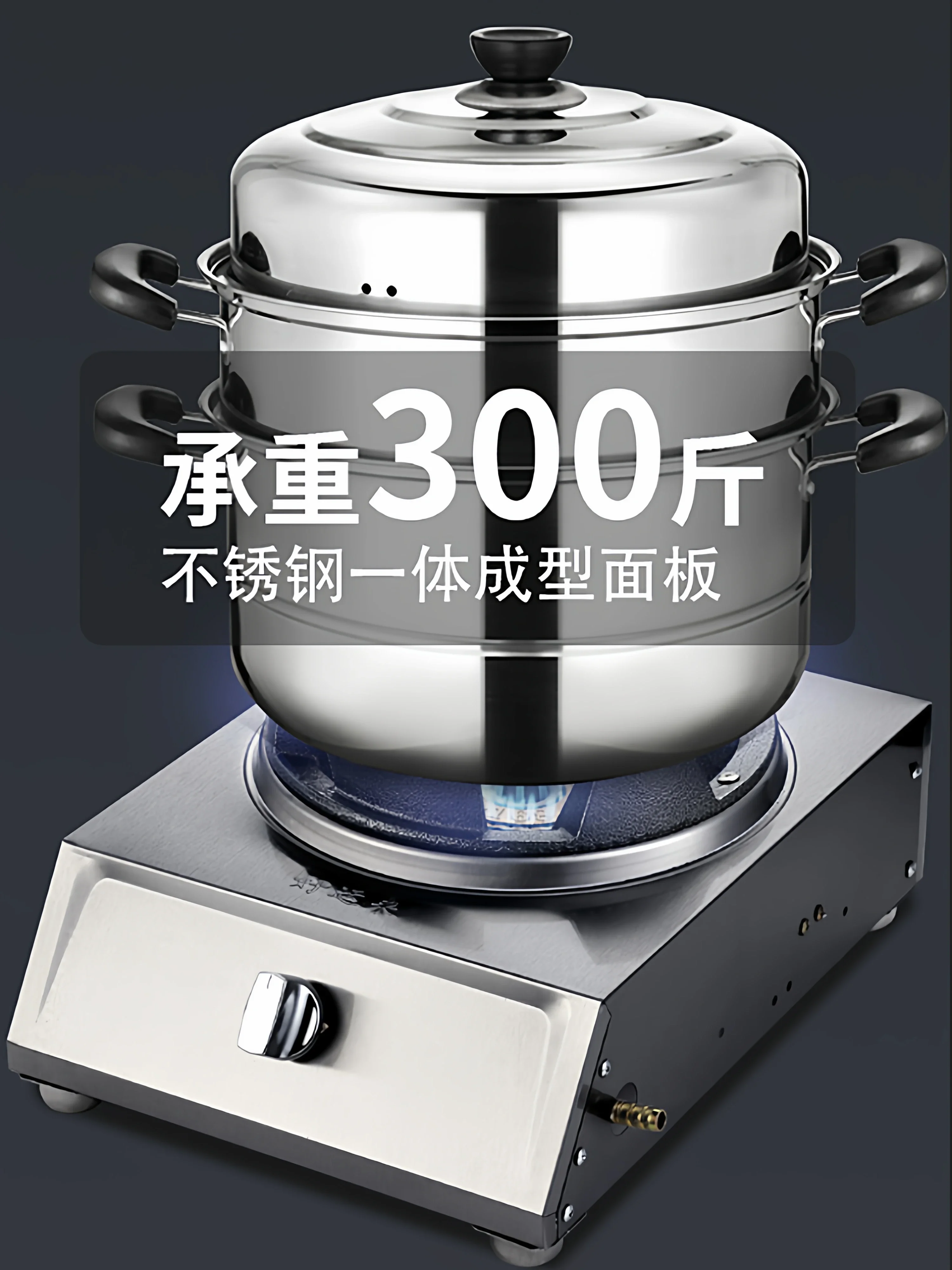 Single Double Burner Stainless Steel Gas Stove High Pressure LPG Commercial Home Cooking CDA