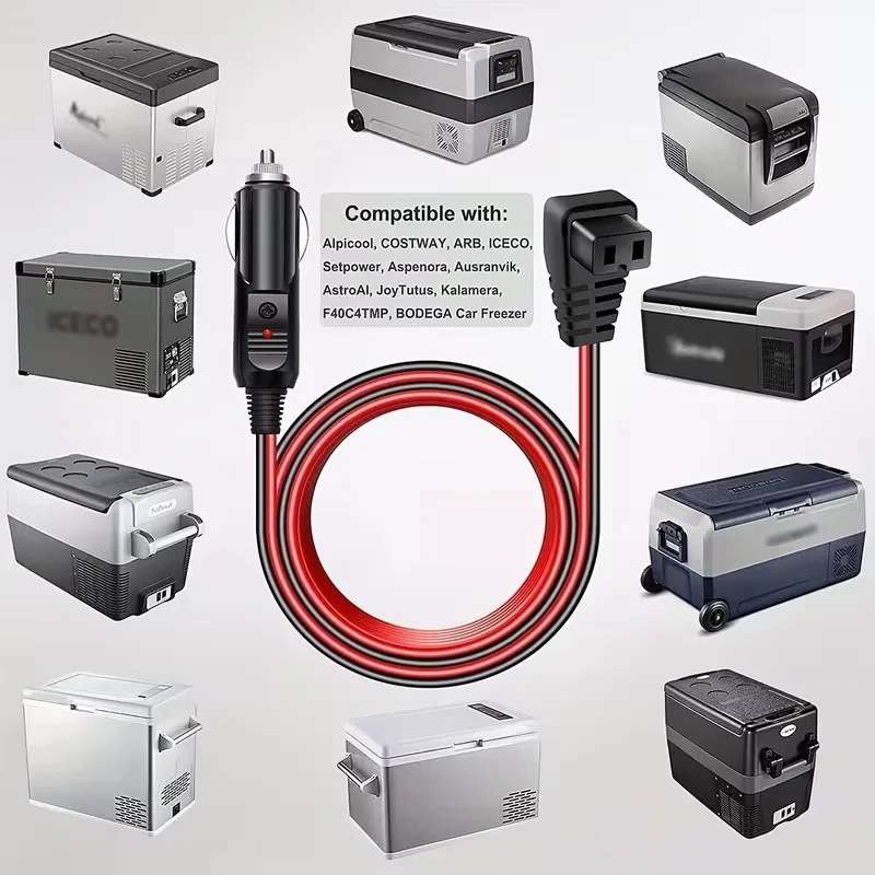 16awg RV Plug Adapter for Extending The Connection to a Car Refrigerator, Outdoor Power Extension, Solar Cable
