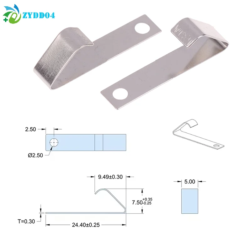 

● 5/10 шт. металлических пружинных контактов для батареек 9В BC-5232-NI, аксессуары для отрицательной клеммы батареек AA