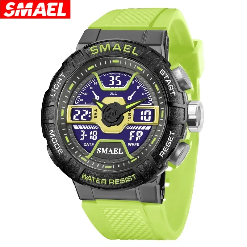 

SMAEL 8067 Fashion Men's Electronic Watch Casual Sports Cool Alarm Clock Week Calendar 50M Waterproof Luminous Digital Watches