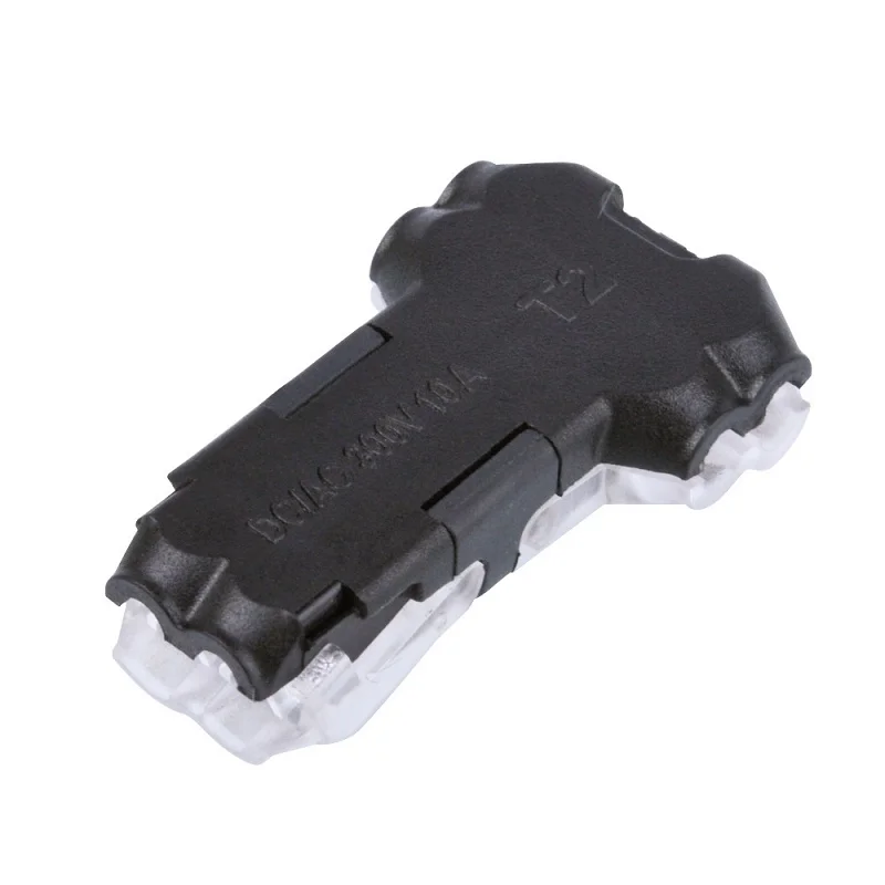 5pcs 10a Universal Compact Wire Wiring Connector Cable Clamp LED Fast Terminal Block T SHAPE Stripping Connectors