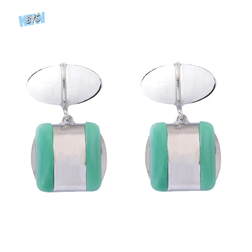 Creative Geometric Square Dangle Earrings Charm Color-block Vintage Stud Earrings Ear Stud Alloy Bohemian Dangle Earring Beach