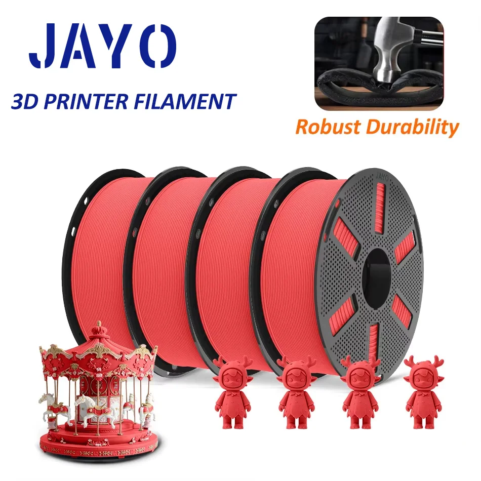 JAYO PLA + / TPU / SILK / PLA Filament 5 Rollen/Set 3D-Drucker-Filament Robustes 3D-Druckmaterial für FDM Ohne Verheddern