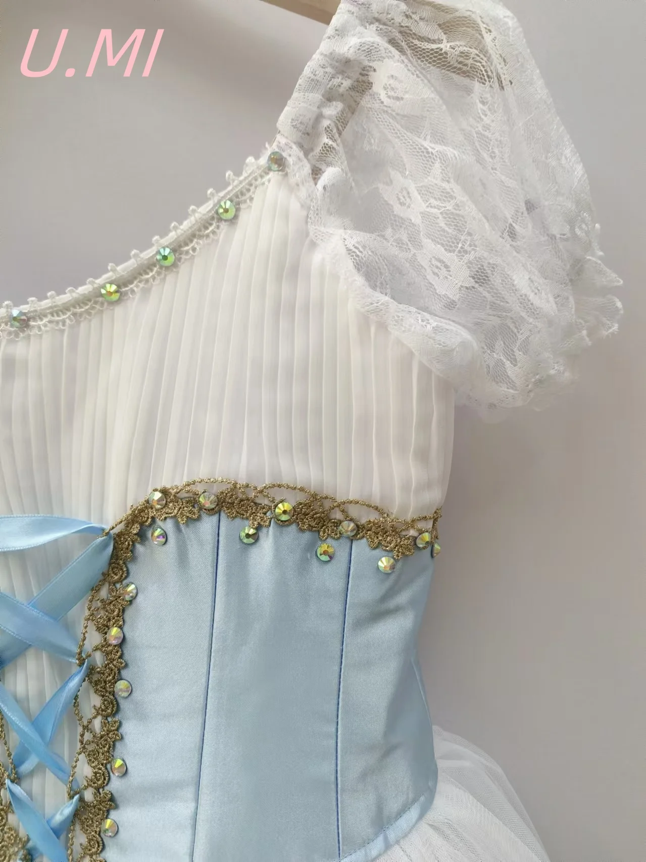 VESTIDO DE BALLET Profissional GRIS AZUL GABELIA LONGO VEYOR VESTIDO PERFORMANÇA PERSONALIZADO