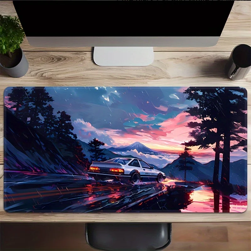 

Vintage Car Sunset Mouse Pad Large Rubber Base Anti-slip PC Desk Accessories Mousepad for Office & Gamer Keyboard Mats Decor Mat