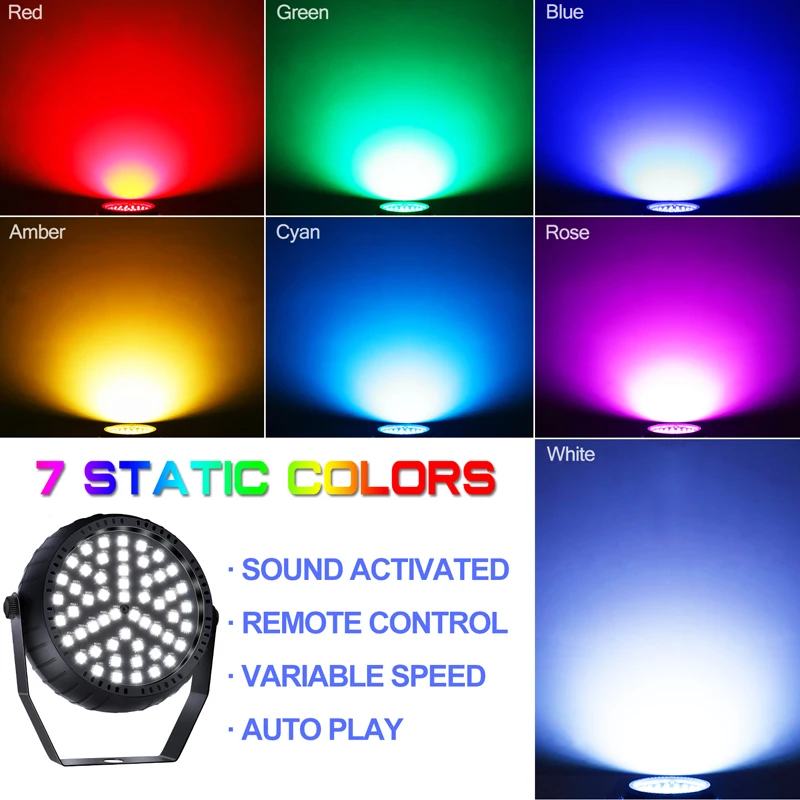 Led Rgb Strobe Lampjes 54 Stks 5050 Led Halloween Party Disco Dj Vakantie Kerst Muziek Club Geluid Geactiveerd Podium Belichting Effect