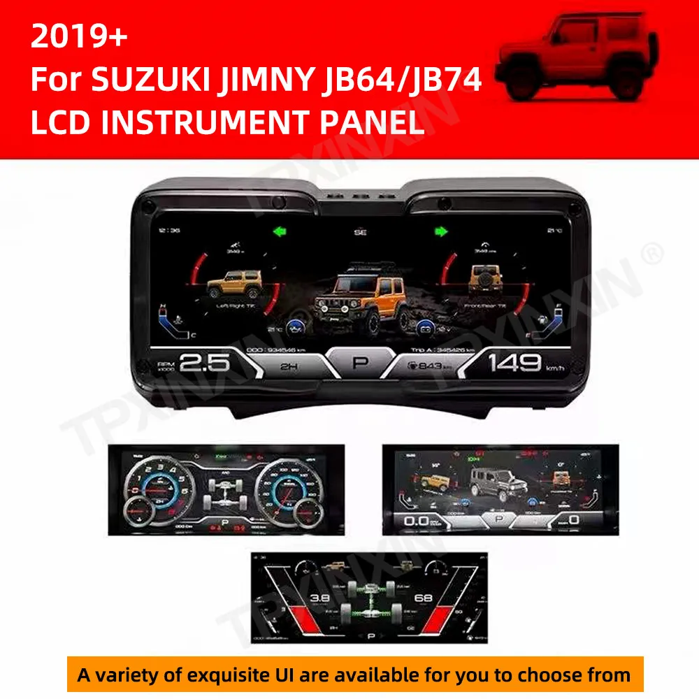 Car LCD Dashboard For SUZUKI JIMNY JB64 JB74 2019-2026 Digital Cluster Instrument Panel Cockpit Multifunctional Speedometer