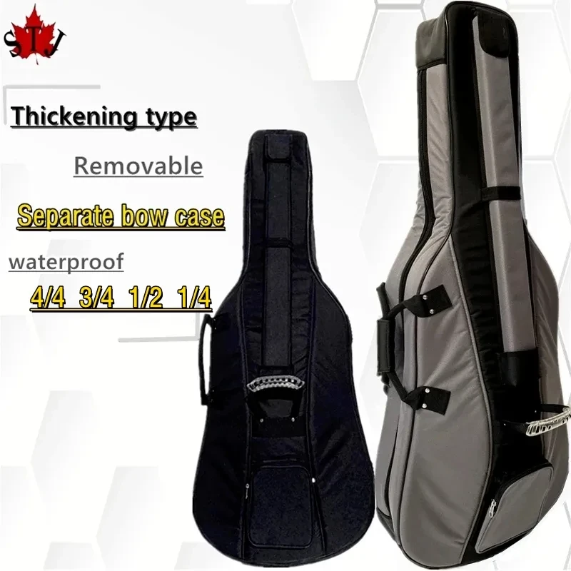 1/4 1/2 3/4 4/4 cello soft bag cello Backpack cello case with Thicken waterproof Oxford cloth,free with separate bow case