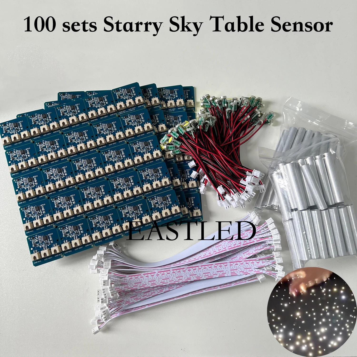 

100 компл./лот, плата переключателя сенсорного датчика для комплектов установки стола «Звездное небо», индуктор в стиле Tiktok, светодиодный светильник с трубкой 12 В постоянного тока