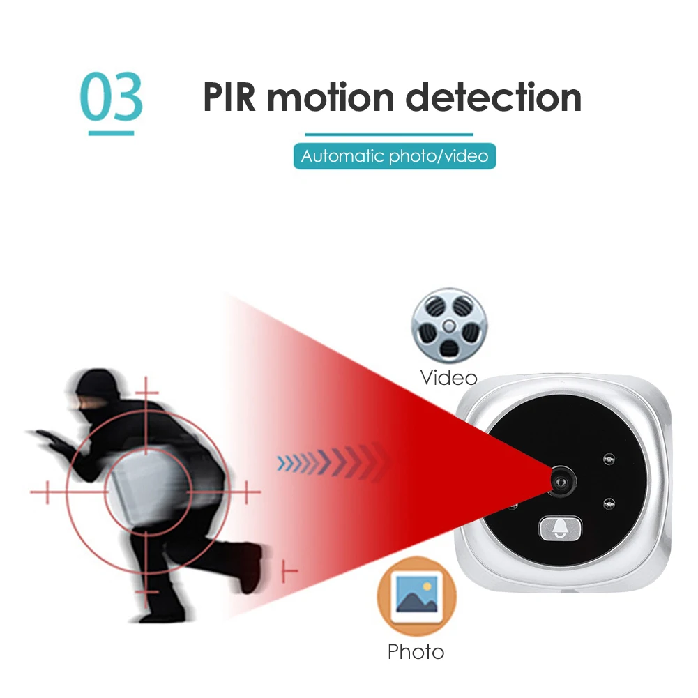 Campainha eletrônica olho mágico da porta câmera de vídeo eletrônico campainha da porta olho mágico visão hd câmera campainha da porta ao ar livre