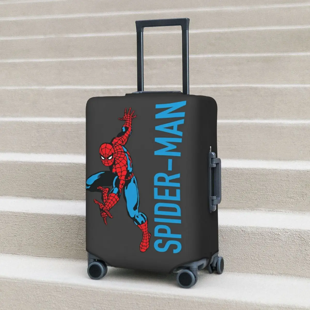 

Spider Man Cartoon Suitcase Cover Business Vacation Elastic Luggage Accesories Protection