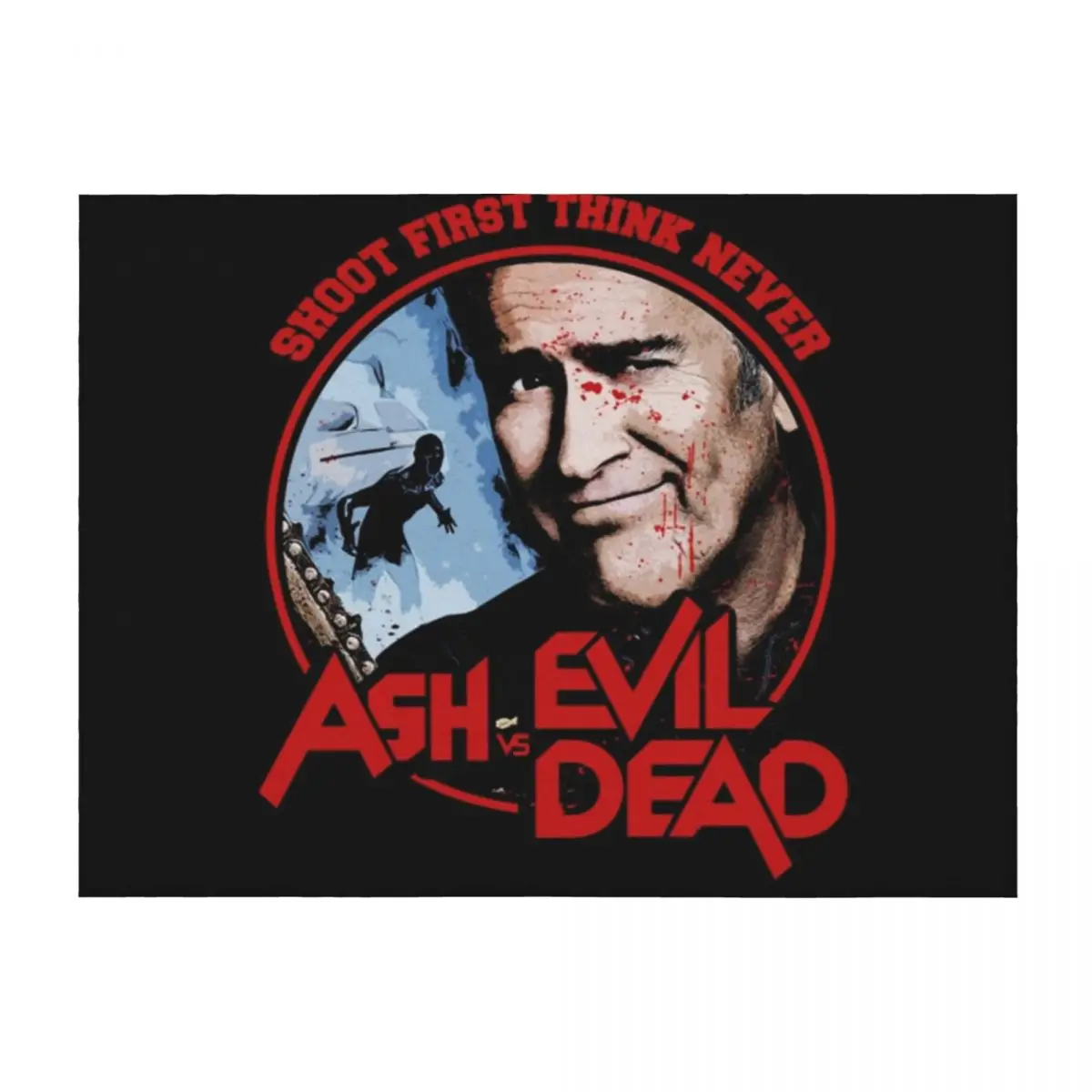 

Ash Vs Evil DeadShirt Throw Blanket Kid'S Shaggy Blankets For Bed Travel Blankets