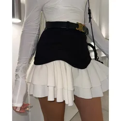 Women's Midi Skirt with Ruffled Edge Cake Skirt, High Waisted Denim Group, Summer New Collection WEYYCLO