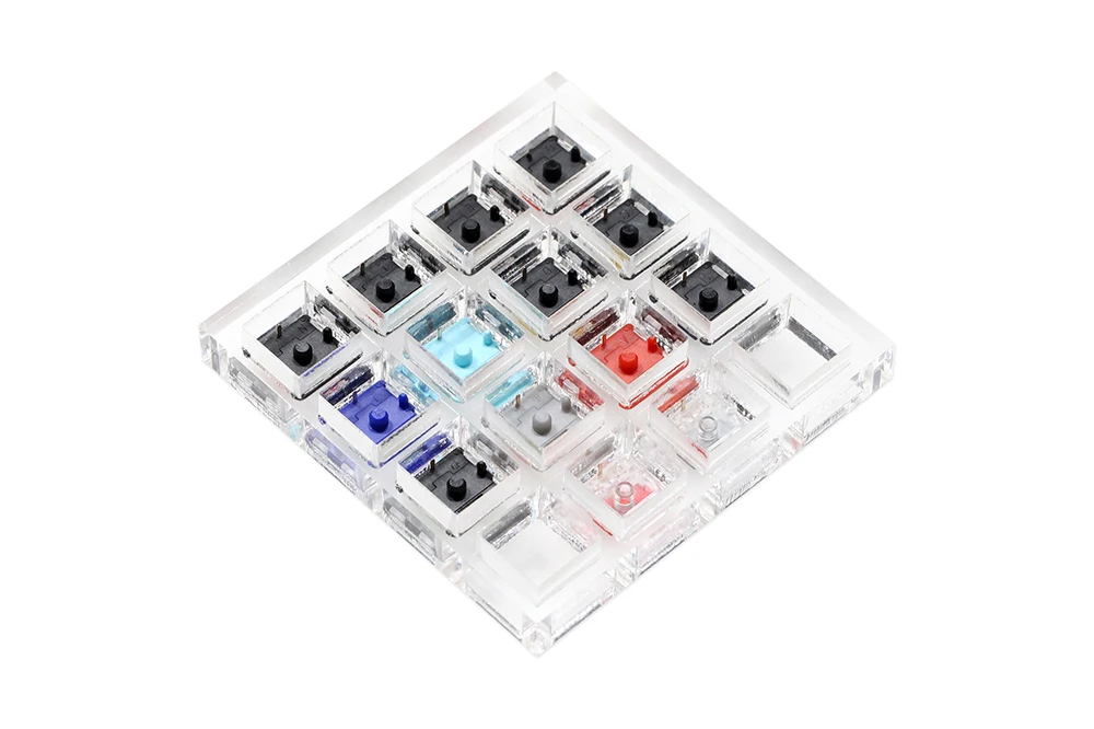 Acrylic Switch Tester 14 Kailh choc low profile switch RGB for Mechanical Keyboard Pink Jade Navy Crystal Red Pro Silver Orange