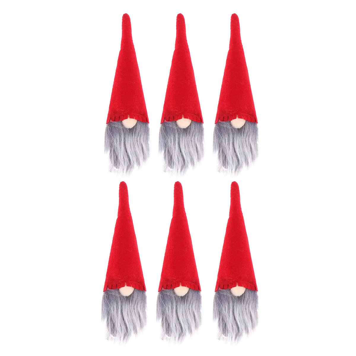 

6 Pcs Wine Stopper Hat Christmas Decorations Party Supply Bottle Bag Red Holiday Cover