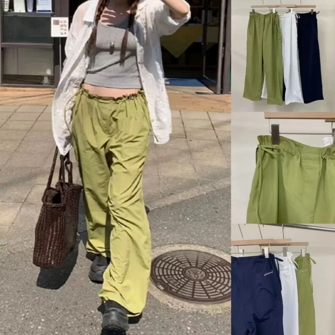 

High Waist Dstring Lightweight Wide Leg Straight Casual Pants Summer New Arrival Dongda Gate Sle Qui very
