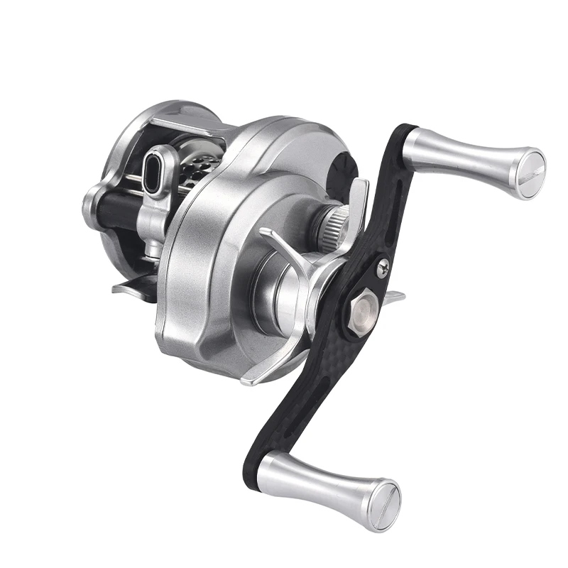 Lizard fishing BOKI mirco drum baitcaster reel with weighs 118g 7.6:1 speed ratio carbon body shallow spool baitcasting reel