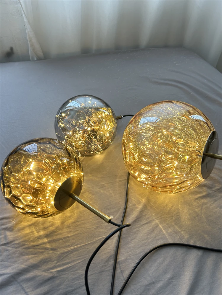 Starlight Pendant Light Warm Bedroom Sleep Aid Glass Chandeliers Atmosphere Light Bedroom Bedhead Pendant Lamp Room Decor