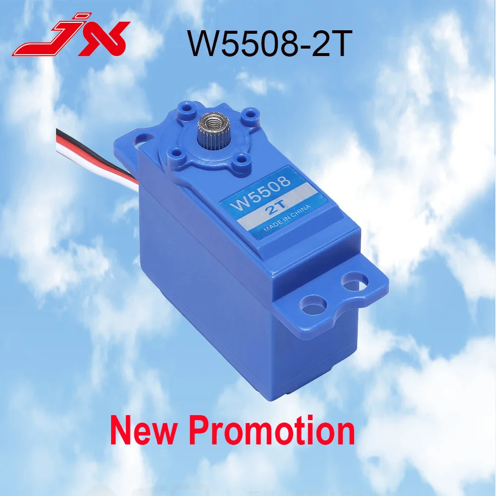 JX W5508-2T 8KG 0.4Sec High Speed Sail Winch Servo Digital Metal Gear Standard Steer Gear 360 Degree For Competition Rc Boat