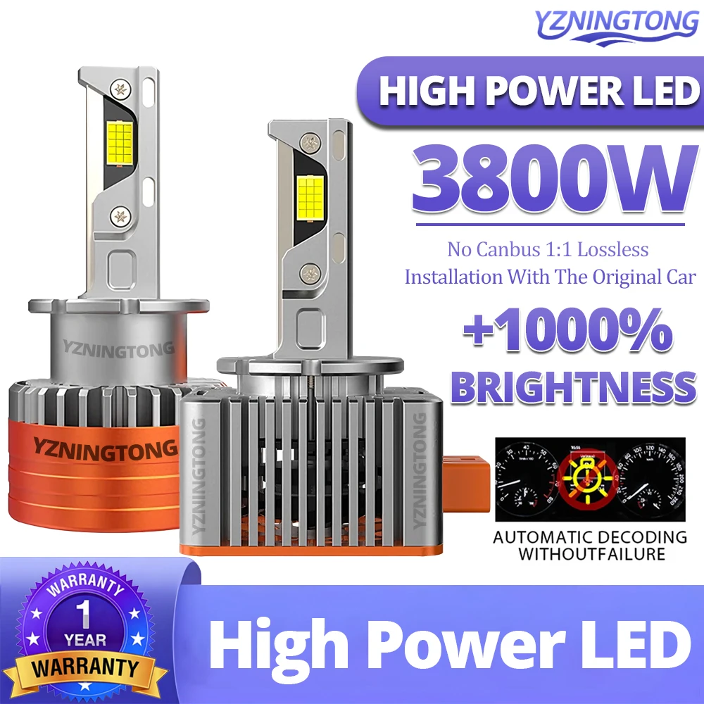 

car D3S Led Headlights Canbus 3800W Automobiles D2S LED Headlamp D1S Fog Lamp D4S LEDs D3R D1R D5S D8S Plug&Pla 1:1 xenon light