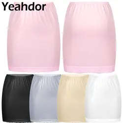 Mulheres cintura alta underskirt casual festa crinoline petticoat femme meia deslizamento saias underdress para acessórios de casamento