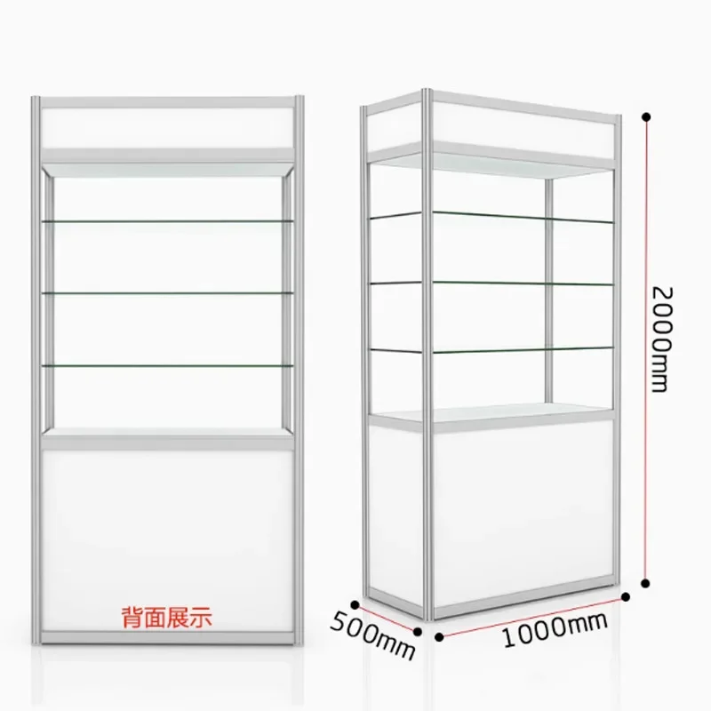 Octagonal Prismatic Glass Showcase Exhibition Detachable Booth Sample Display Cabinet