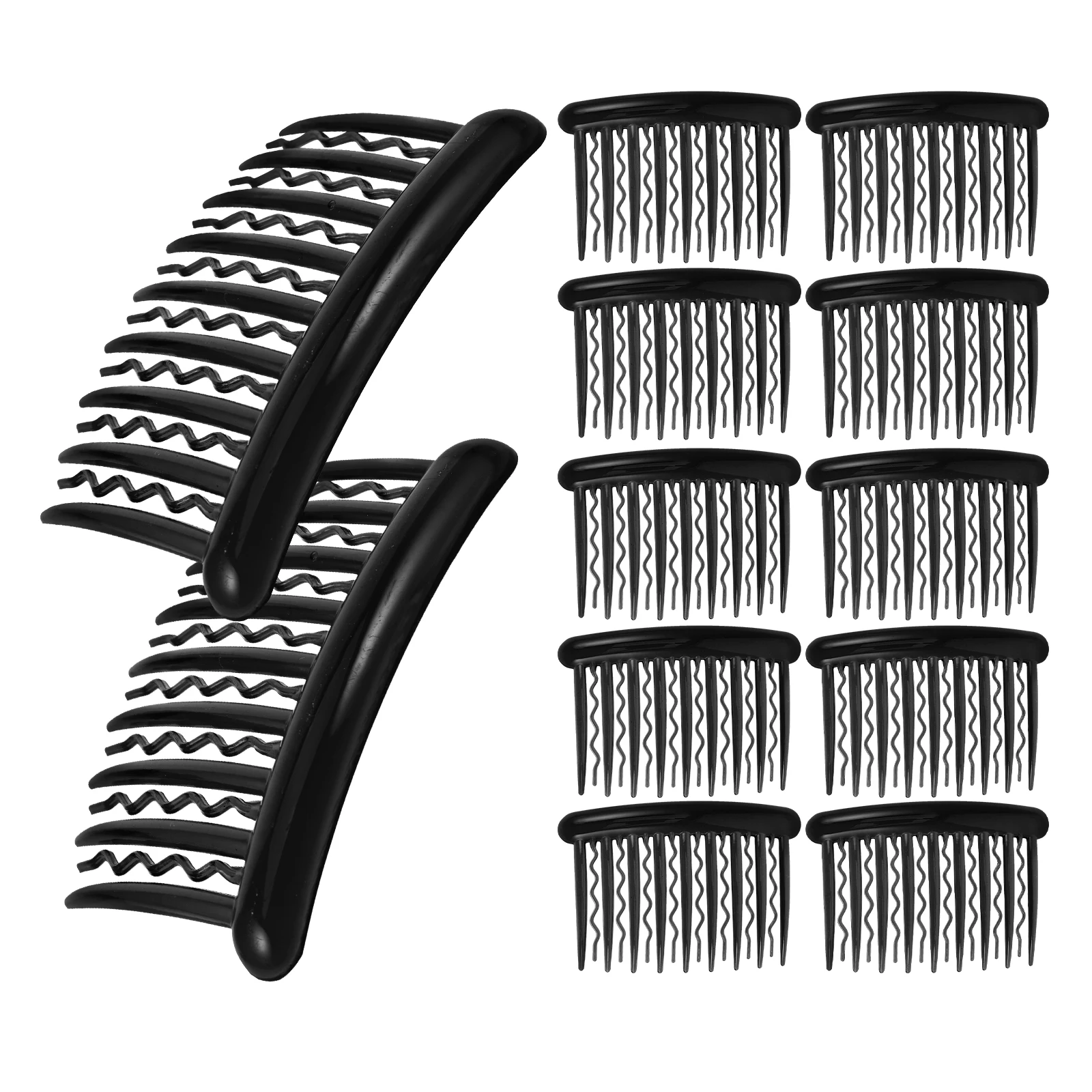 

24 Pcs Retro Combed Bridal Wave Hair Plastic Side Combs Veil with Teeth Twist Bride