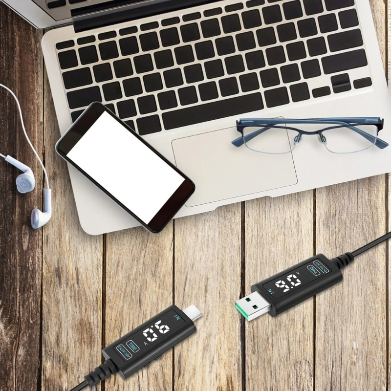 كابل شحن سريع السرعة DC5.5mm 5 فولت 12 فولت 20 فولت تعديل لأجهزة متعددة نقل البيانات السريع USB/النوع C اختياري 896C