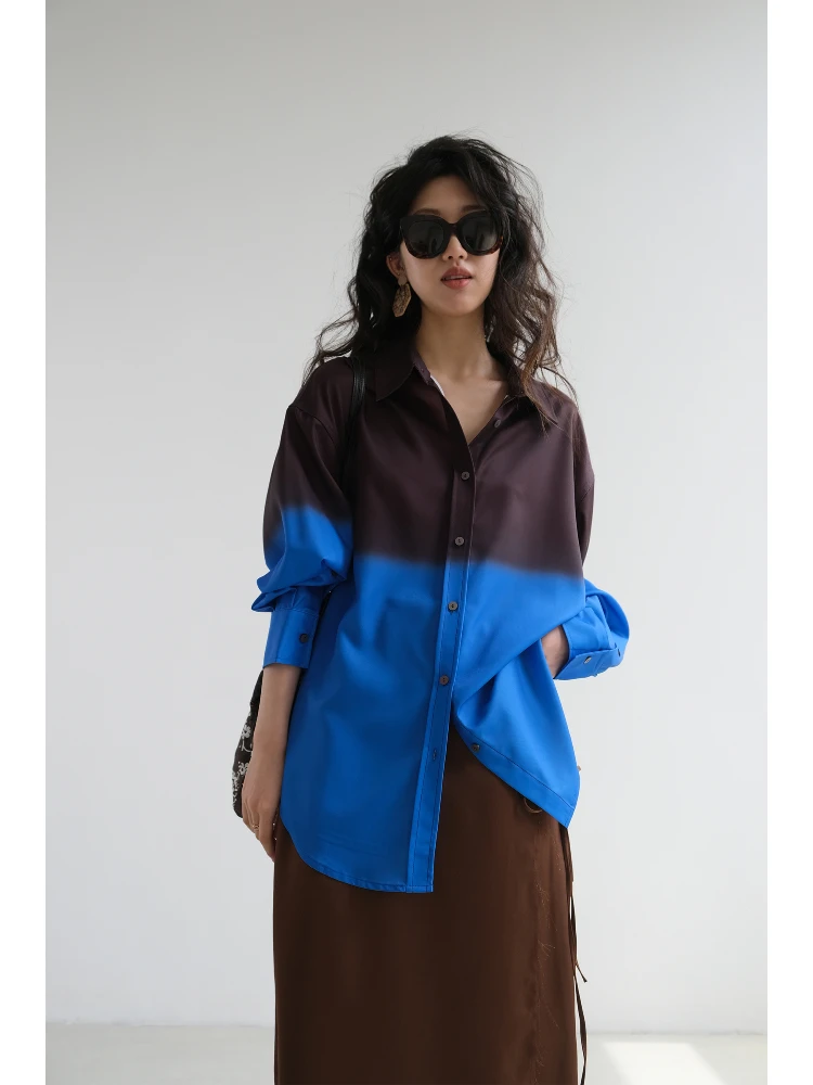 

Loose Long Sve round Ne Summer Sun Protection irt Color Blo Design UV Protection Polyester Fiber Commute Sle Casua...