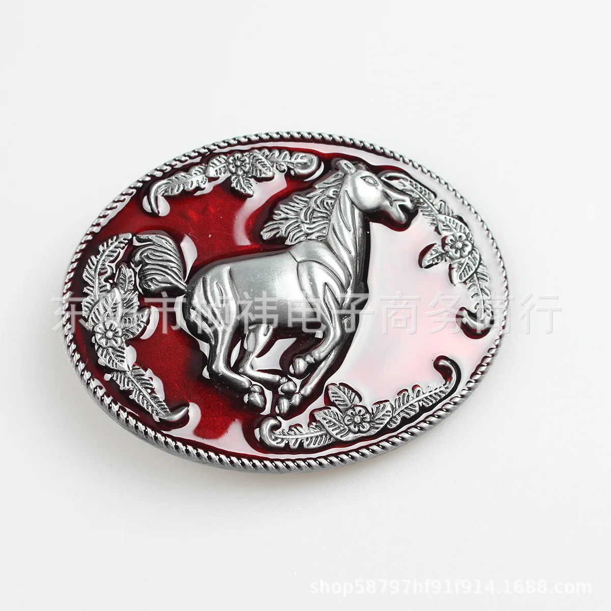 

Западная джинсовая пряжка для ремня с изображением лошади, из сплава, гладкая, с одной кнопкой