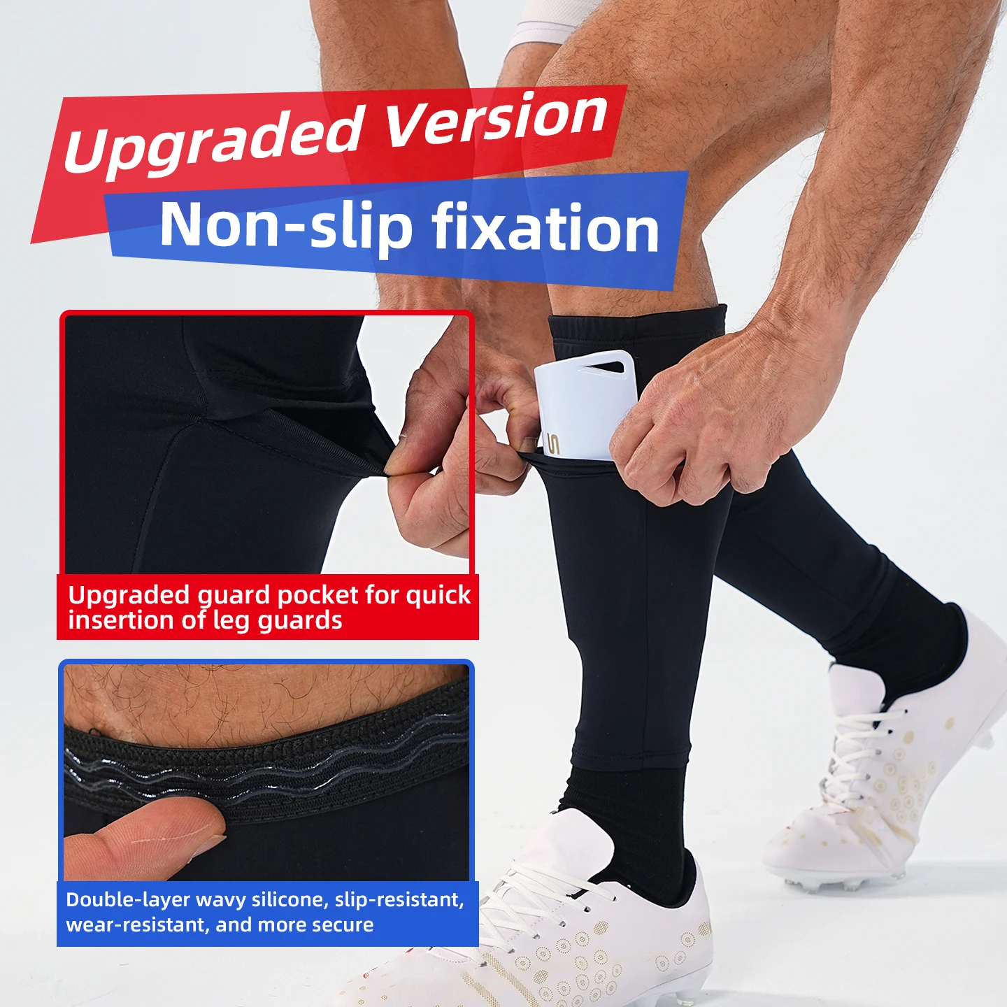 Breathable Calf Compression Sleeve Professional High-quality Soccer Socks For Men Children Running Football Basketball view 5
