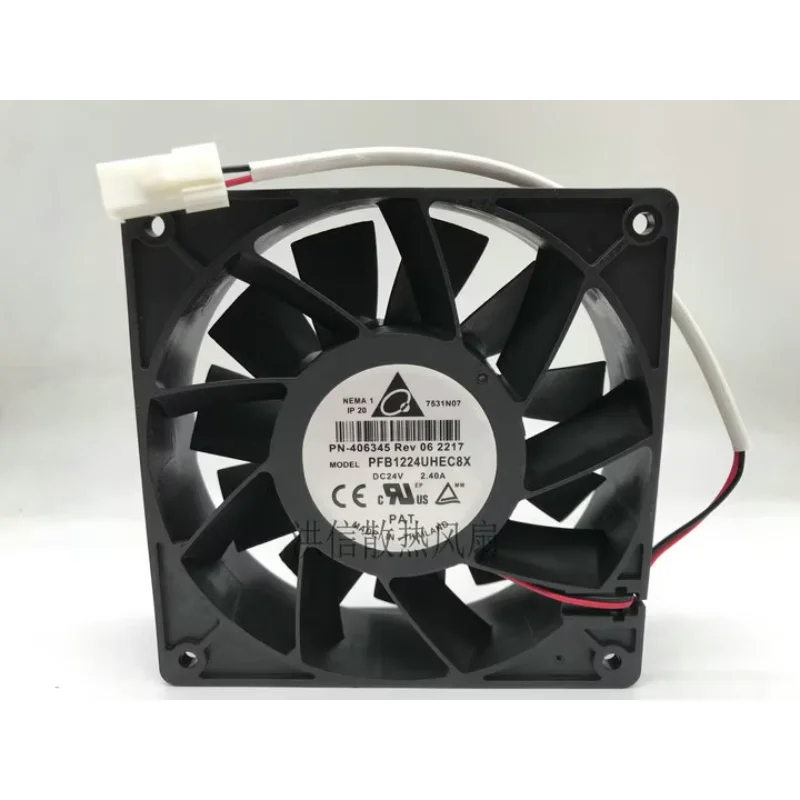 

Delta Electronics FFB1224EHE DC 24V 1.5A 120x120x38mm 3-Wire Server Cooling Fan