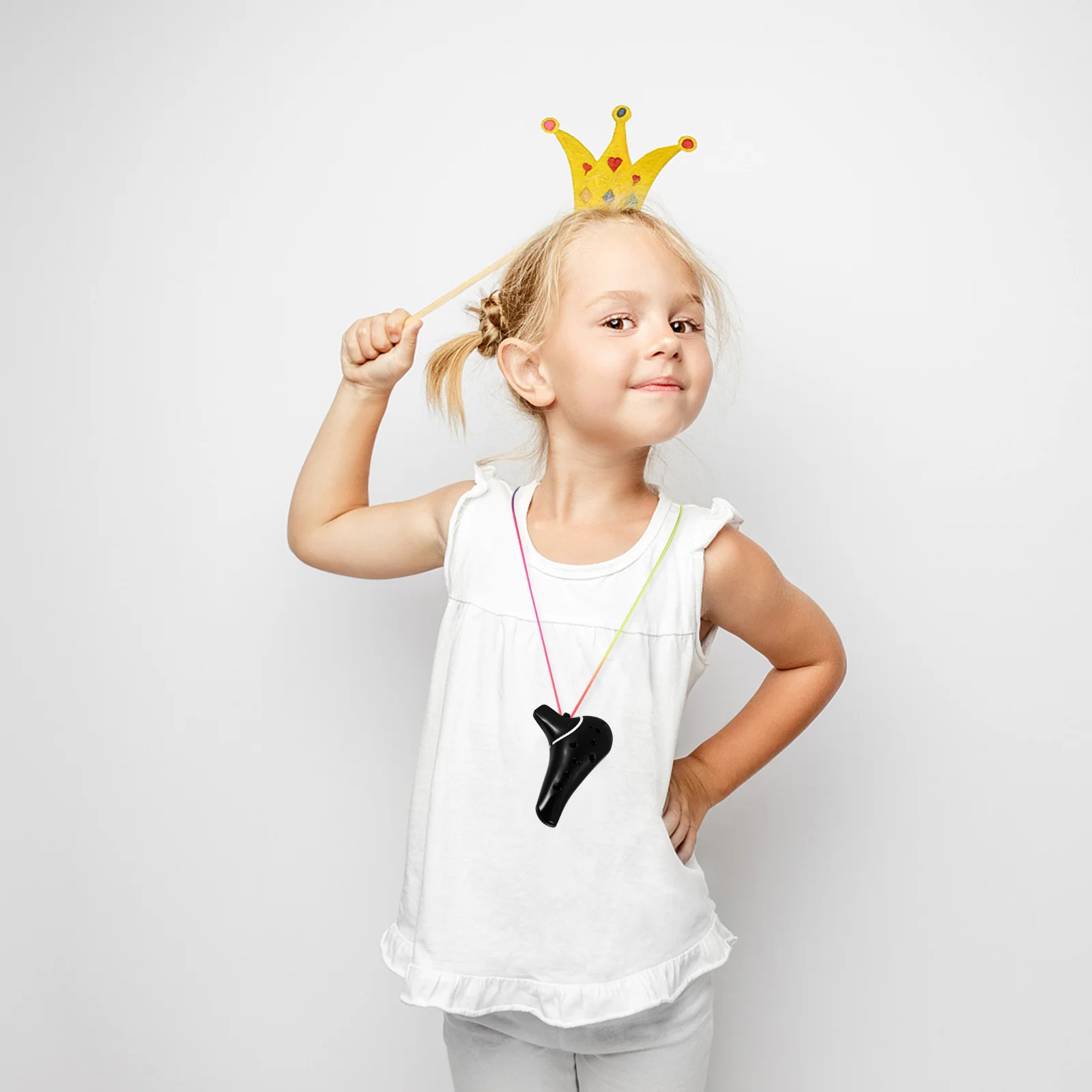 

1Pcs Ceramic Alto C Ocarina Musical Instrument Beginner 12-Hole Portable Handmade Flute for Students Children Ceramic Ocarina