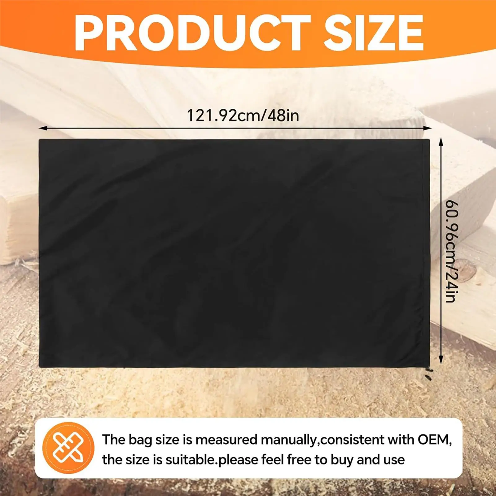 Wood Chipper Bag Collection Mesh Holder Tote 48.43x23.62 Inches Mulcher Bag For Crafts-man Electric Shredder Mulcher