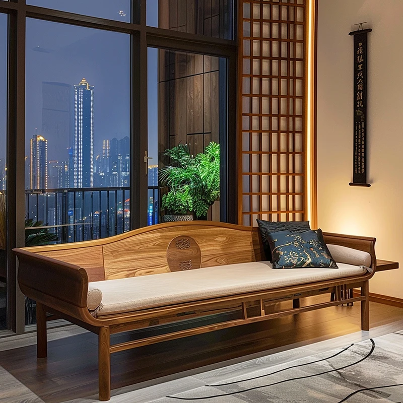 

Black walnut ash arhat bed household