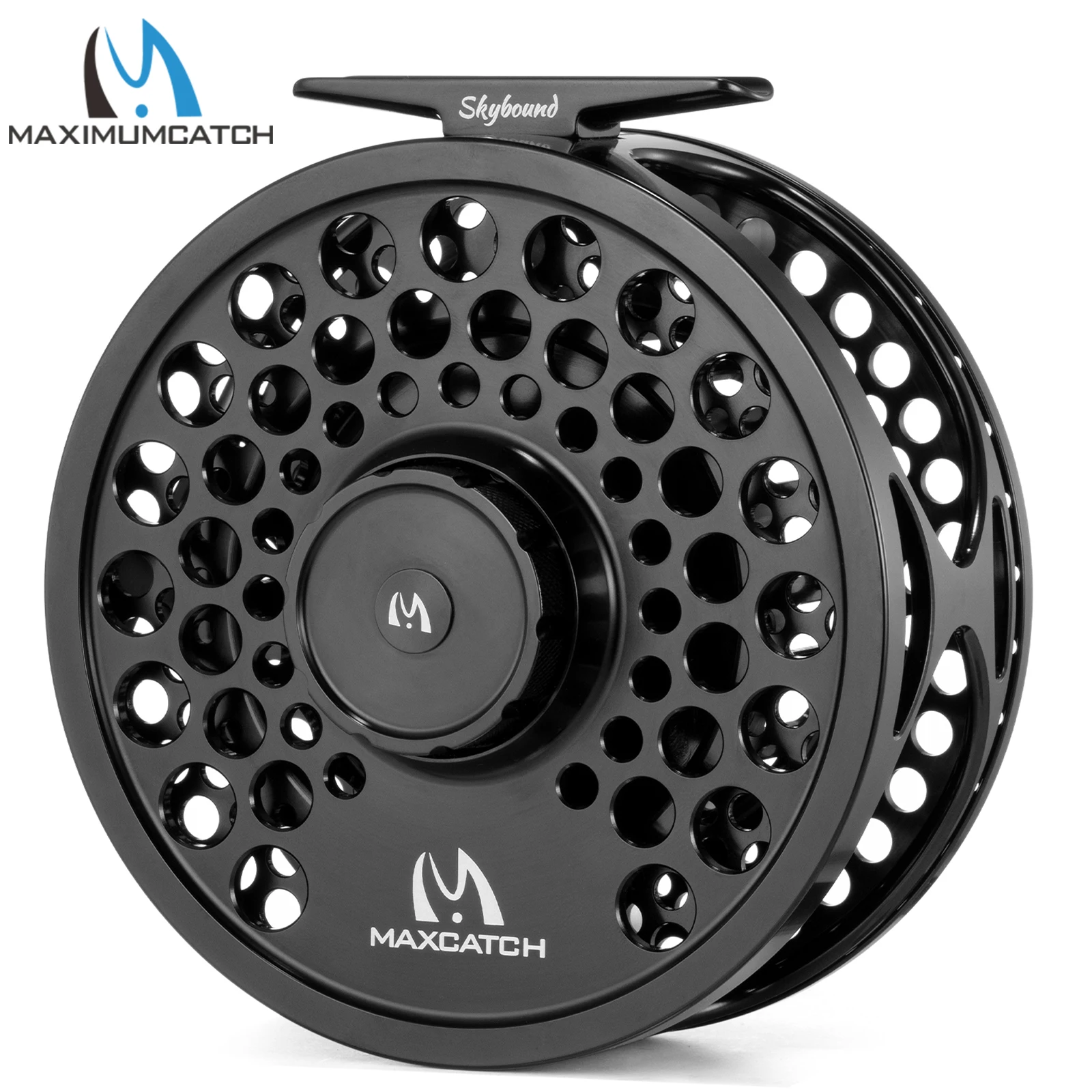 MAXCATCH Skybound Fly Fishing Reel 9/10WT Spey Two Handed Large Arbor Waterproof Sealed Carbon Drag Full Frame Fly Fishing Reel