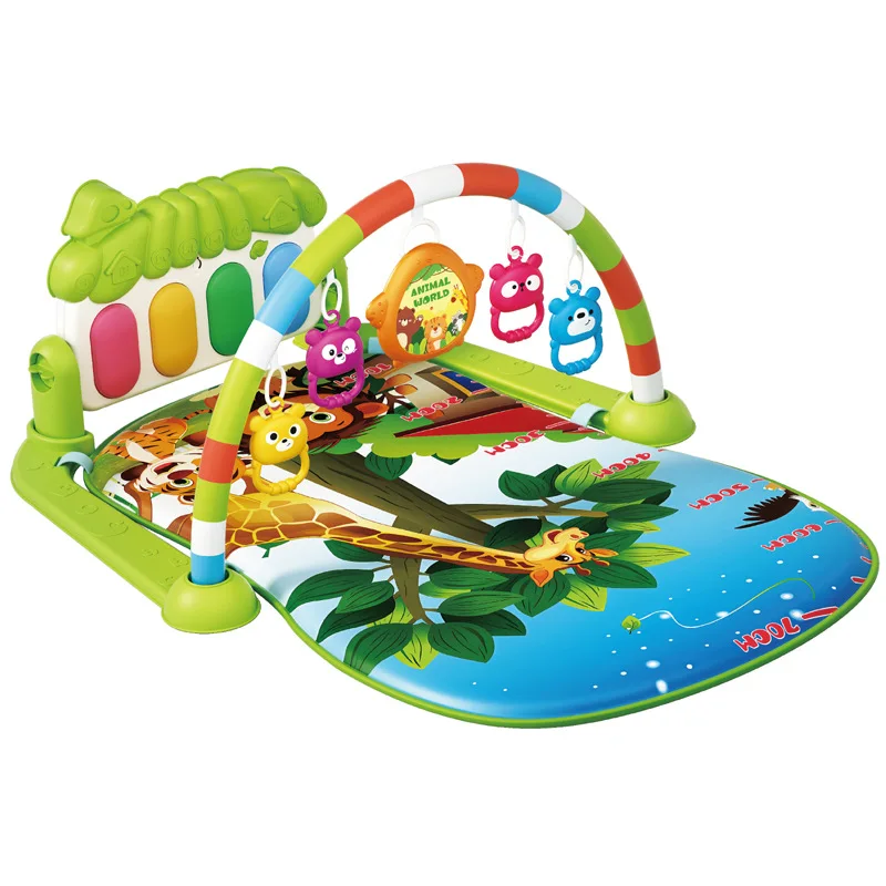 Cross-border hot sale baby fitness rack music pedal piano toy 0-36 months newborn baby game mat