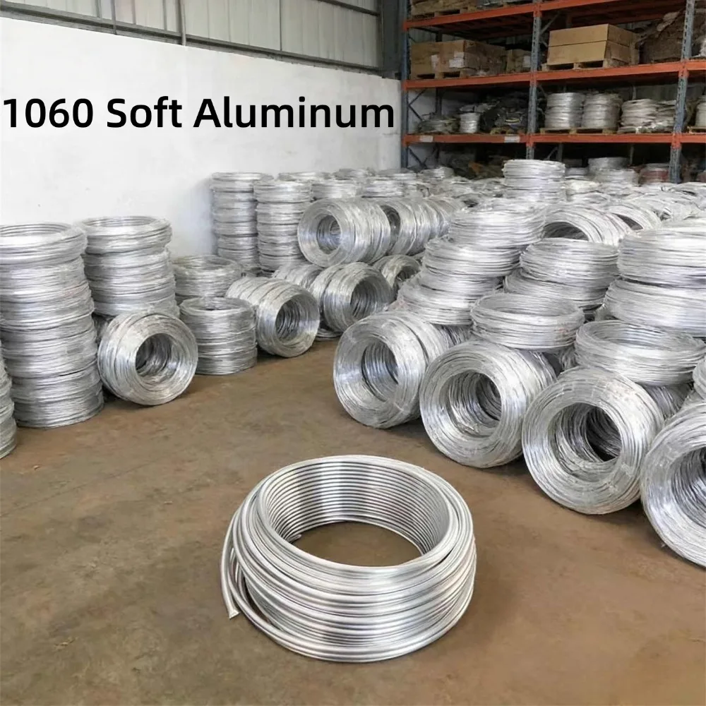 5M 1060 Pure Soft Aluminum Coil Tubing, OD 4,5,6,8,9.52 up to19.05mm, Refrigerator Aircon Cooling Lube Aluminum Tube