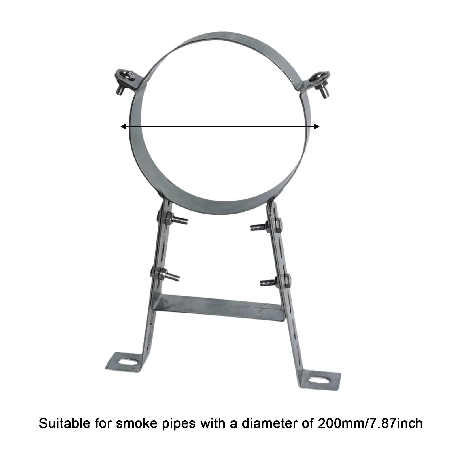 Soporte de tubo de chimenea, abrazadera de revestimiento de humos, portátil para el hogar, acero inoxidable 304