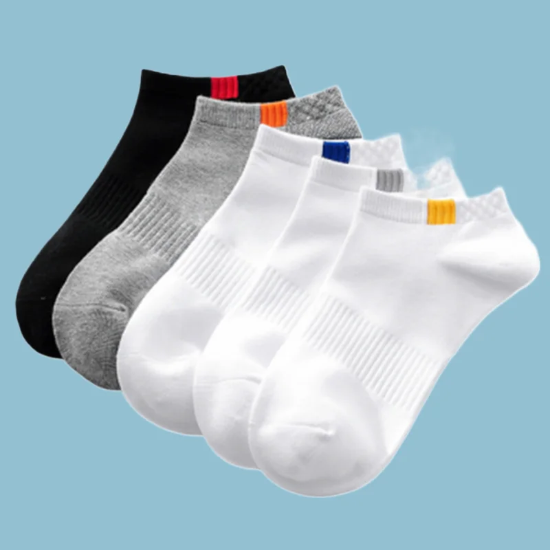 Chaussettes basses en coton de haute qualité pour hommes et femmes, respirantes, courtes, bateau, confortables, décontractées, sport, rinçage, nouveau, 5/10, 2024 paires