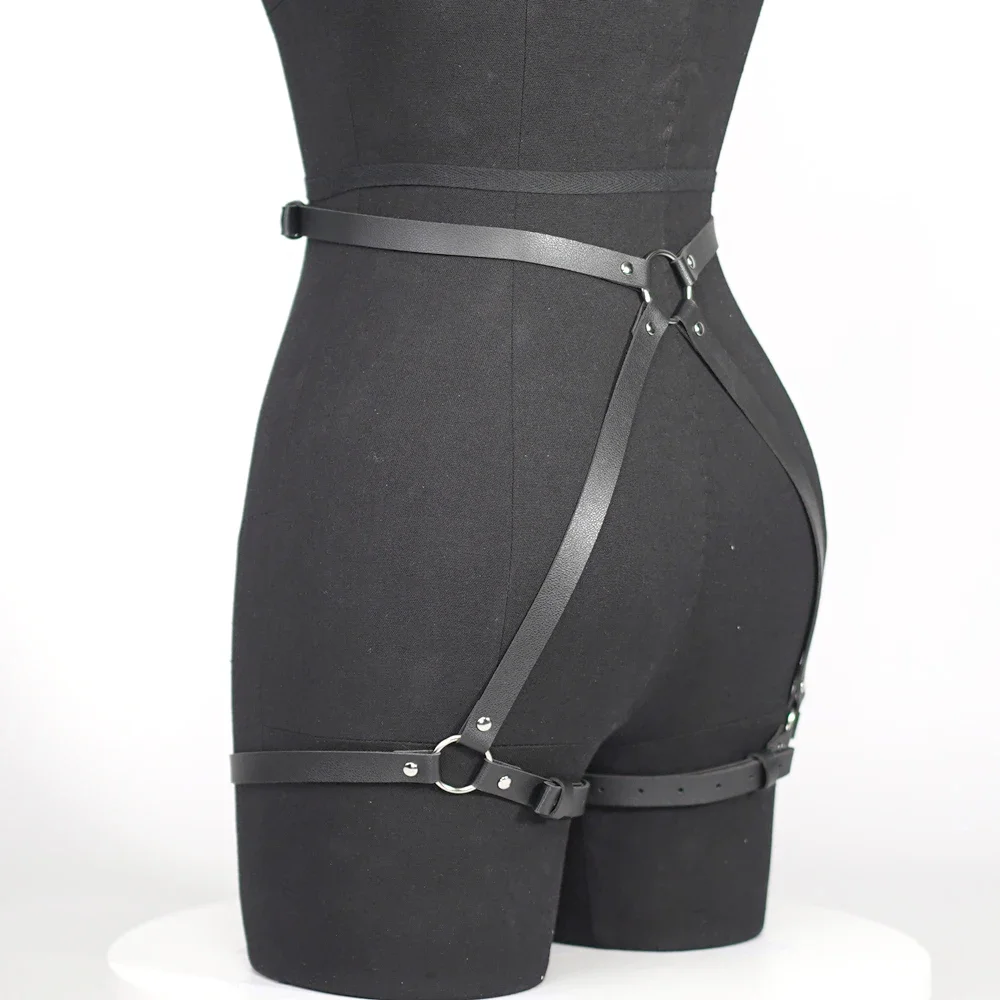 مثير الرباط حزام ملابس داخلية نسائية من الجلد الساق تسخير النساء عبودية الملابس الداخلية الفخذ الرباط القوطية الوثن الملابس مهرجان الهذيان الزي